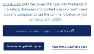 Drupal CMS installation options