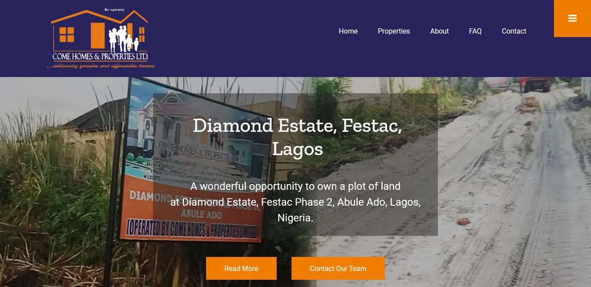 Come Homes & Properties Ltd - Real Estate company in Nigeria