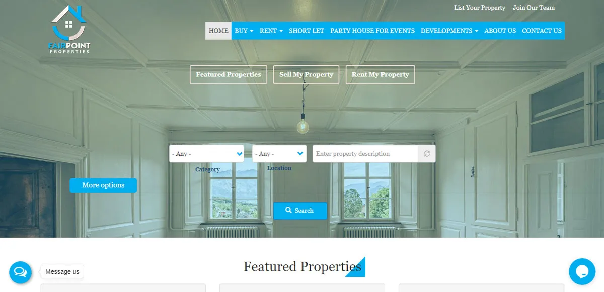 FairPoint Properties Web development project for FairPoint Properties
